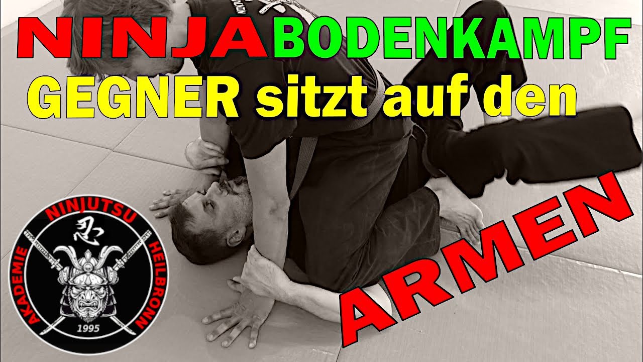 Ninja-Selbstverteidigung: Muskelreiten - Angreifer sitzt auf den Armen