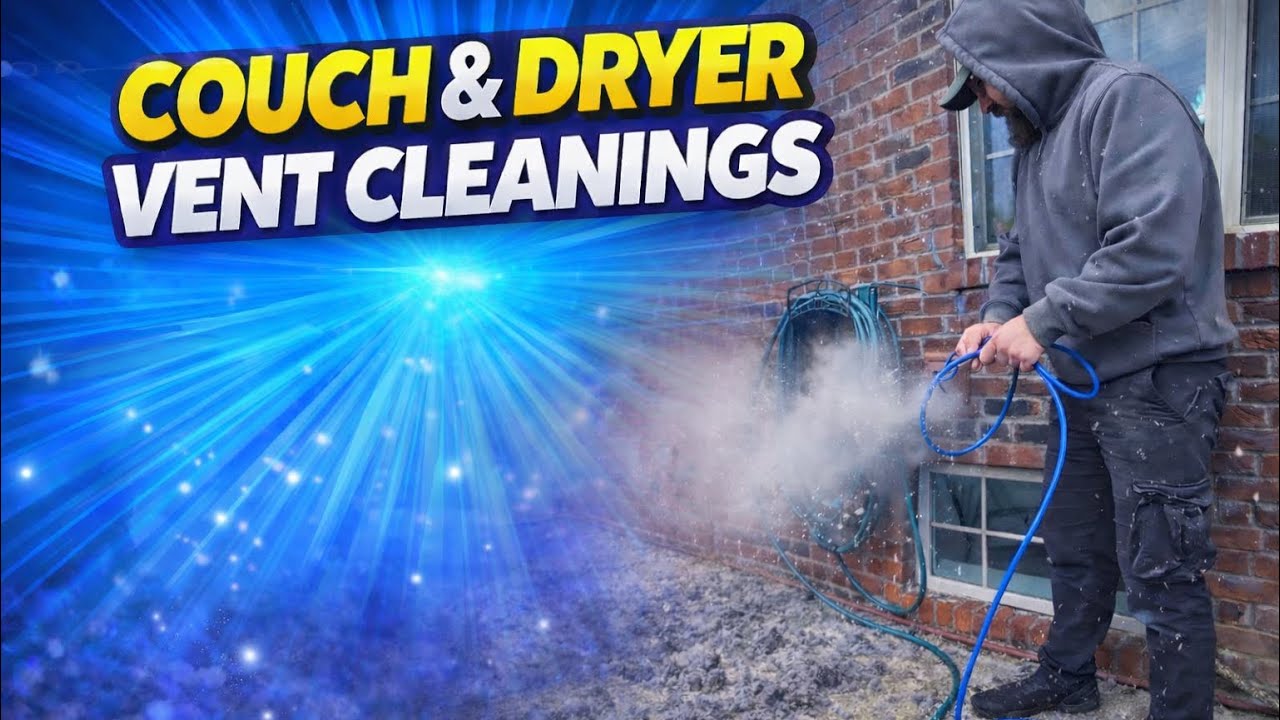 I Clean The Dirtiest Dryer Vents & Couches (WILD DIFFERENCE)