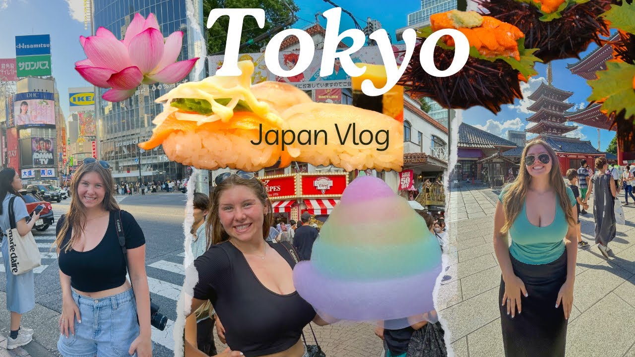 TOKYO VLOG : Exploring Tsukiji Fish Market, Harajuku District, Shibuya Crossing & Sensoji Temple