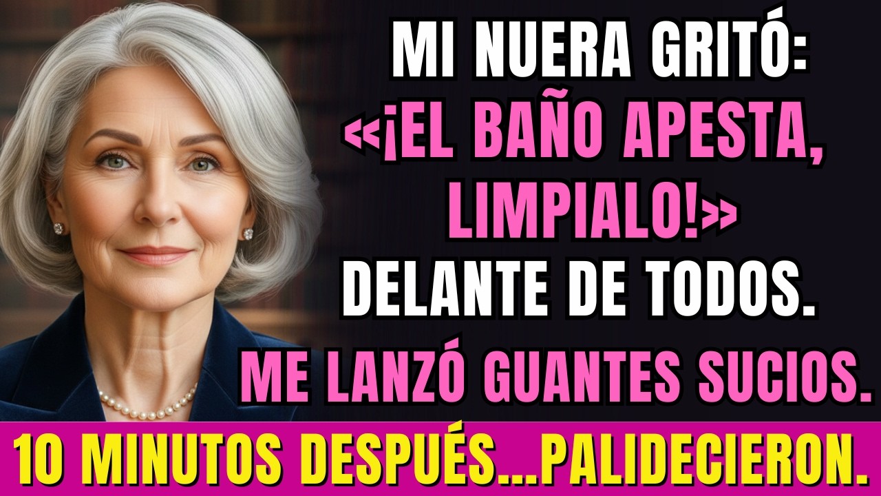 Mi nuera gritó: “El baño apesta, límpialo.” Me lanzó guantes sucios; no imaginó mi reacción