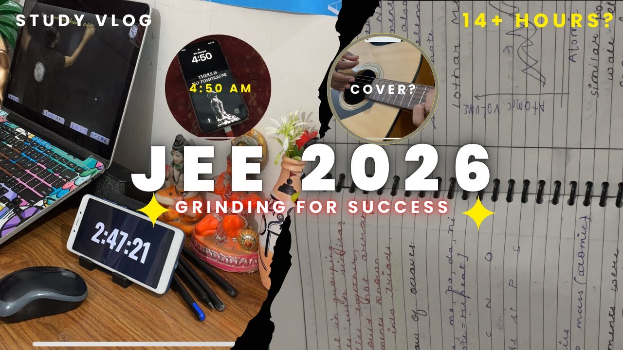 Study vlog JEE aspirant 2026 | A day in a life of a jee aspirant |