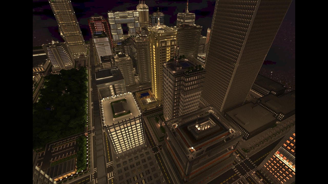 Minecraft Xbox 360 Edition - City Texture Pack on a Large City Map
