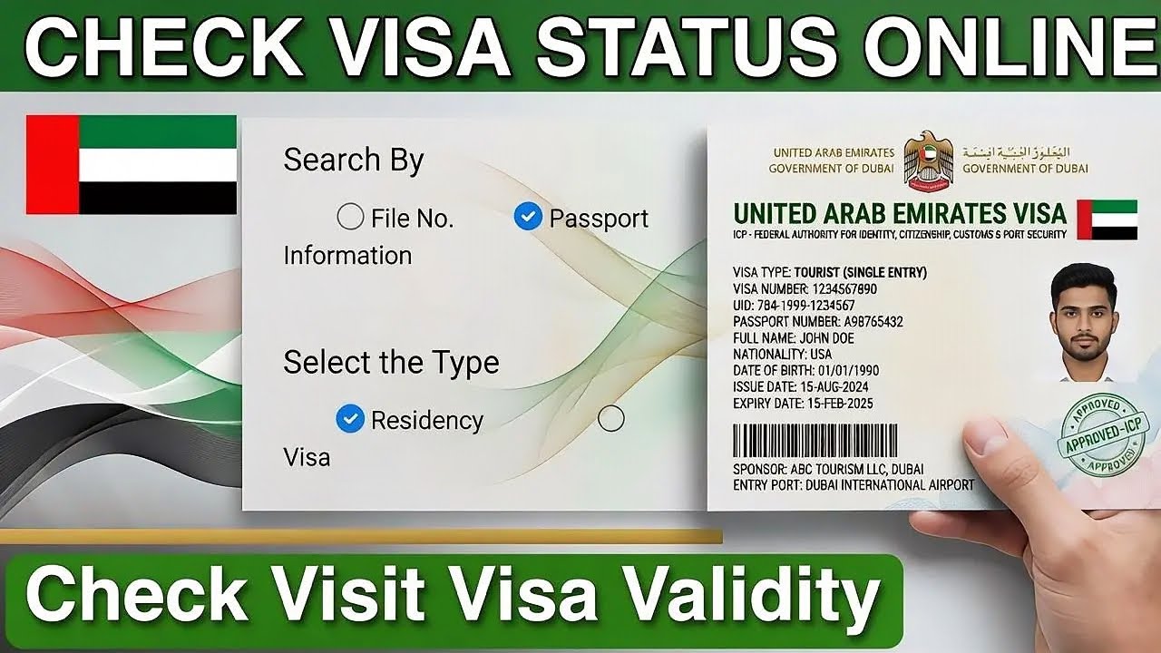 How to Check UAE Visa Status Online With Passport 2026 | Dubai Visit visa Validity Check Online