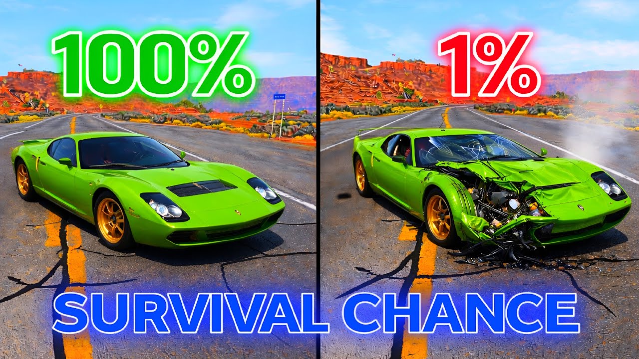 Best of Realistic Survival Chance Crashes 🚓BeamNG drive #69