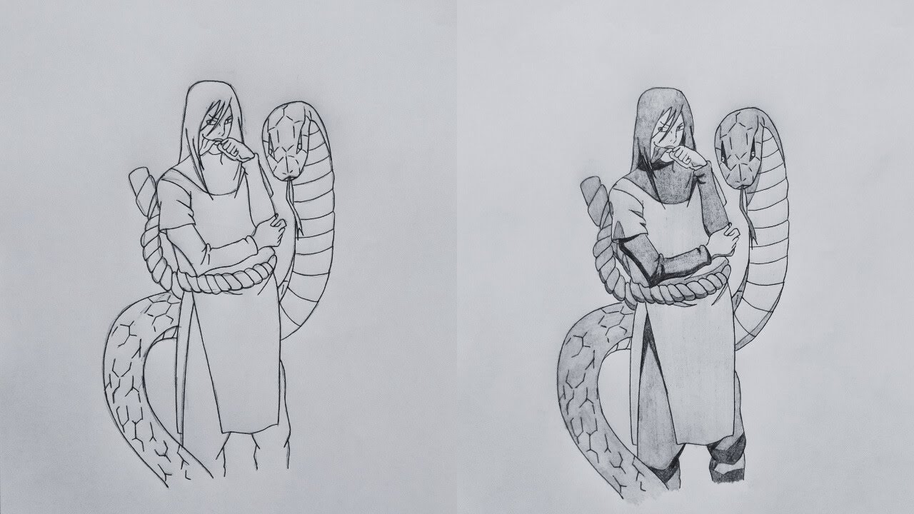 Drawing Orochimaru from Naruto Shippuden | Step-by-Step Anime Art Tutorial