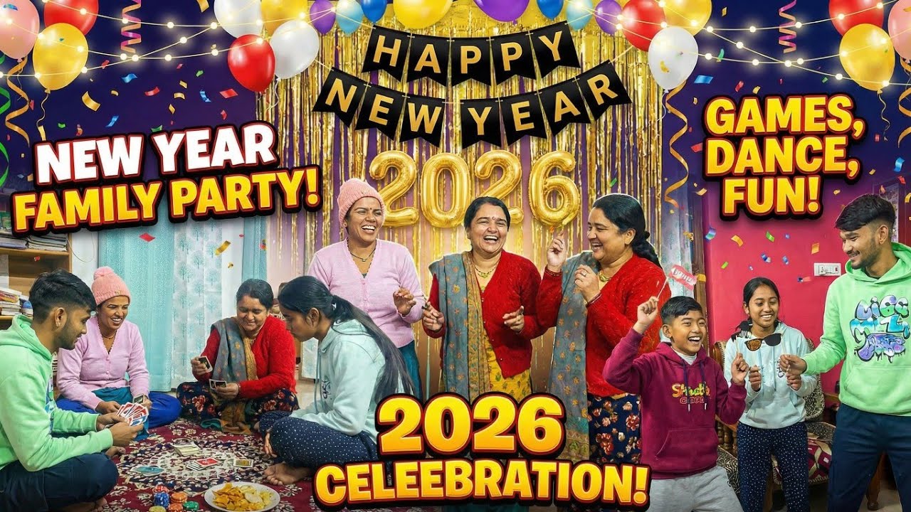 Vlog-046 ||  New Year celebration With Family 🎊❤️ || Sanjai bisht 