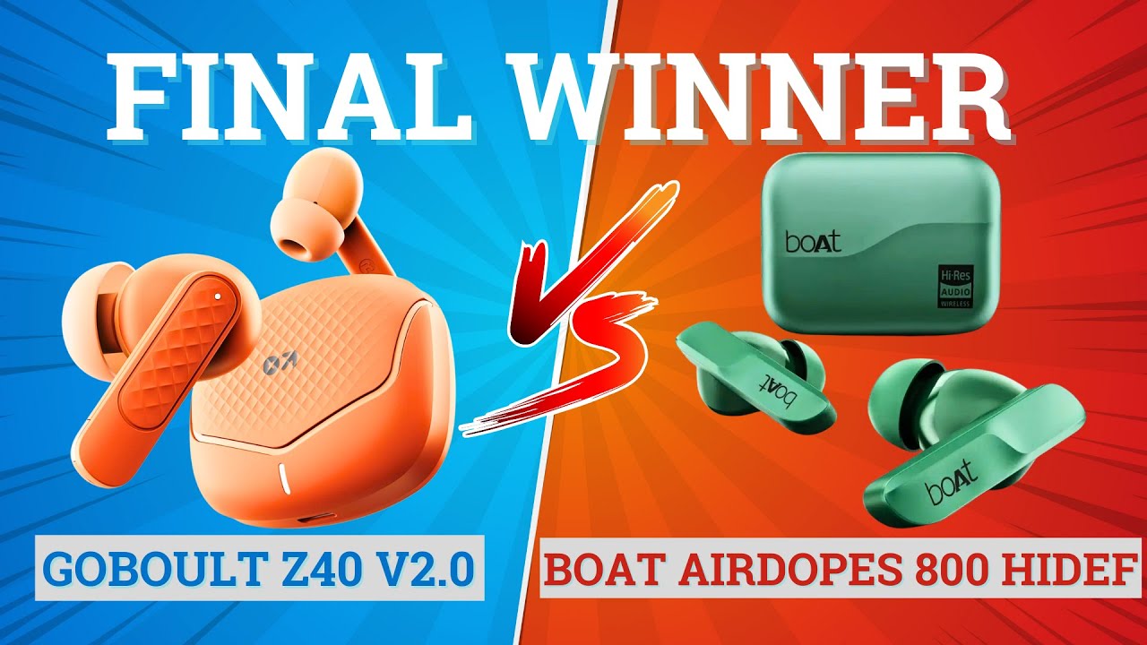 GOBOULT Z40 V2.0 против boAt Airdopes 800 HiDef ⚡ Полное сравнение ⚡Лучшие для музыки, басов и игр 🔥