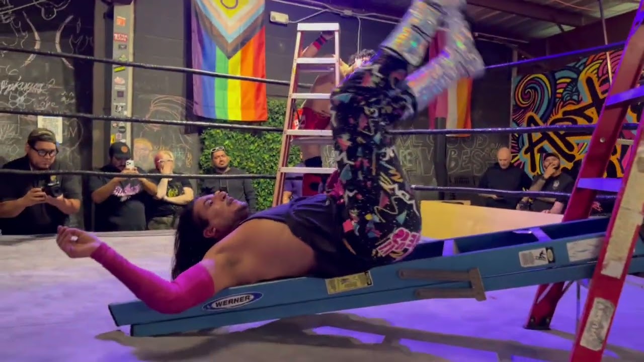 Vintage v Show v Ricky Ladder match for the Blackbird Pro title 