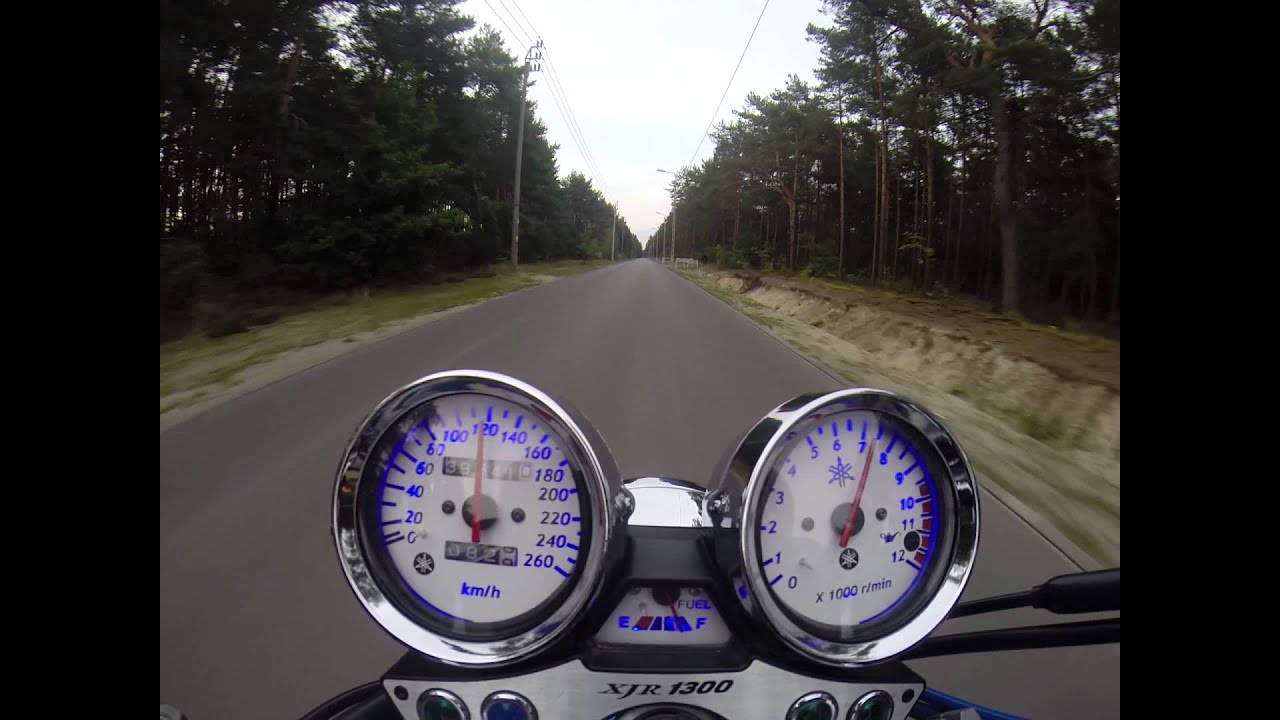 Yamaha XJR 1300 0-200 acceleration FULL HD!!!