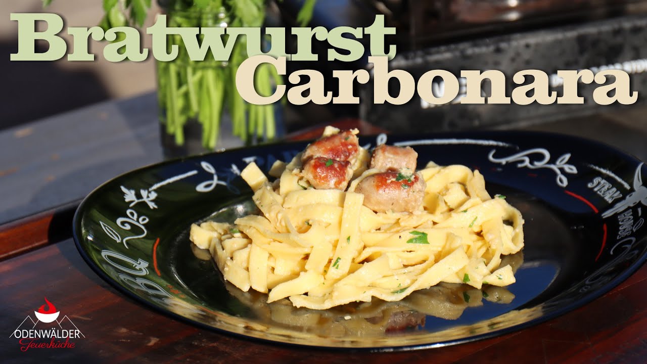 Bratwurst Carbonara - der klassiker mal anders