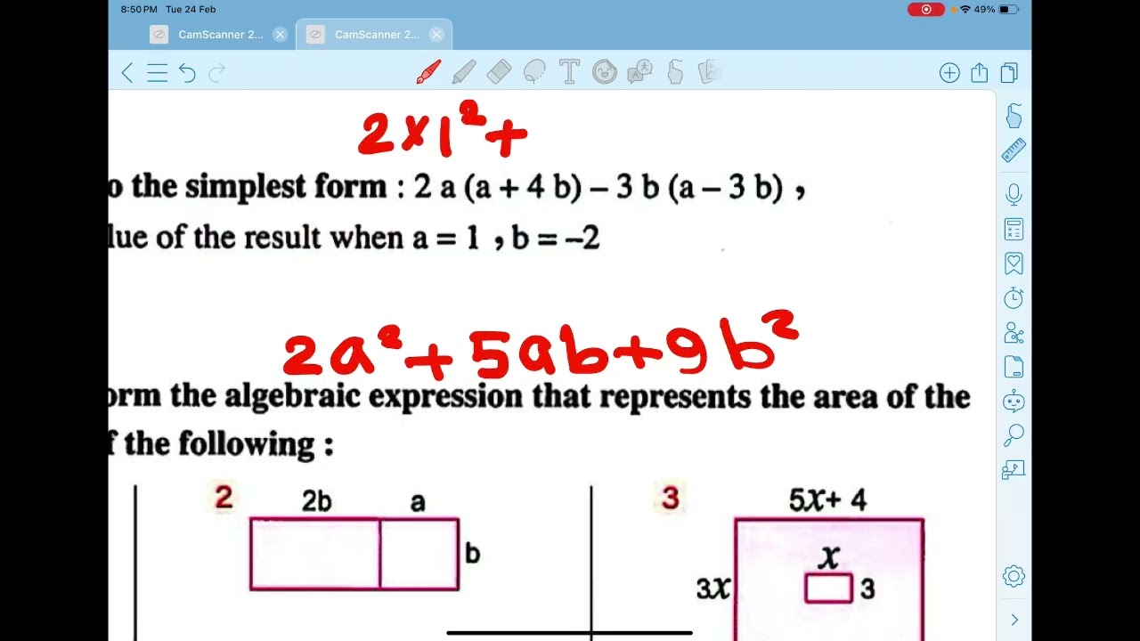 Grade 7 T2 multiplying an algebraic term by term and expression by Mr Romany 