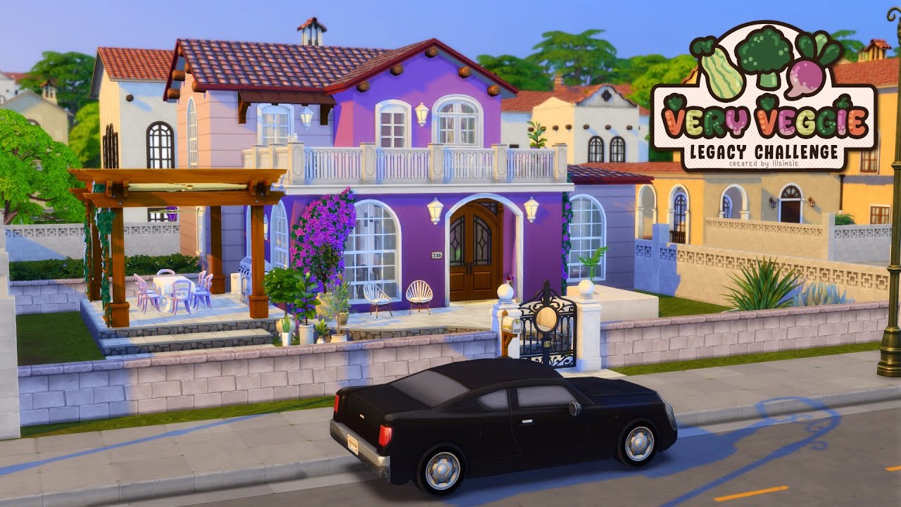 Very veggie house - Eggplant 🍆 | The Sims 4: Speed build (NO CC)