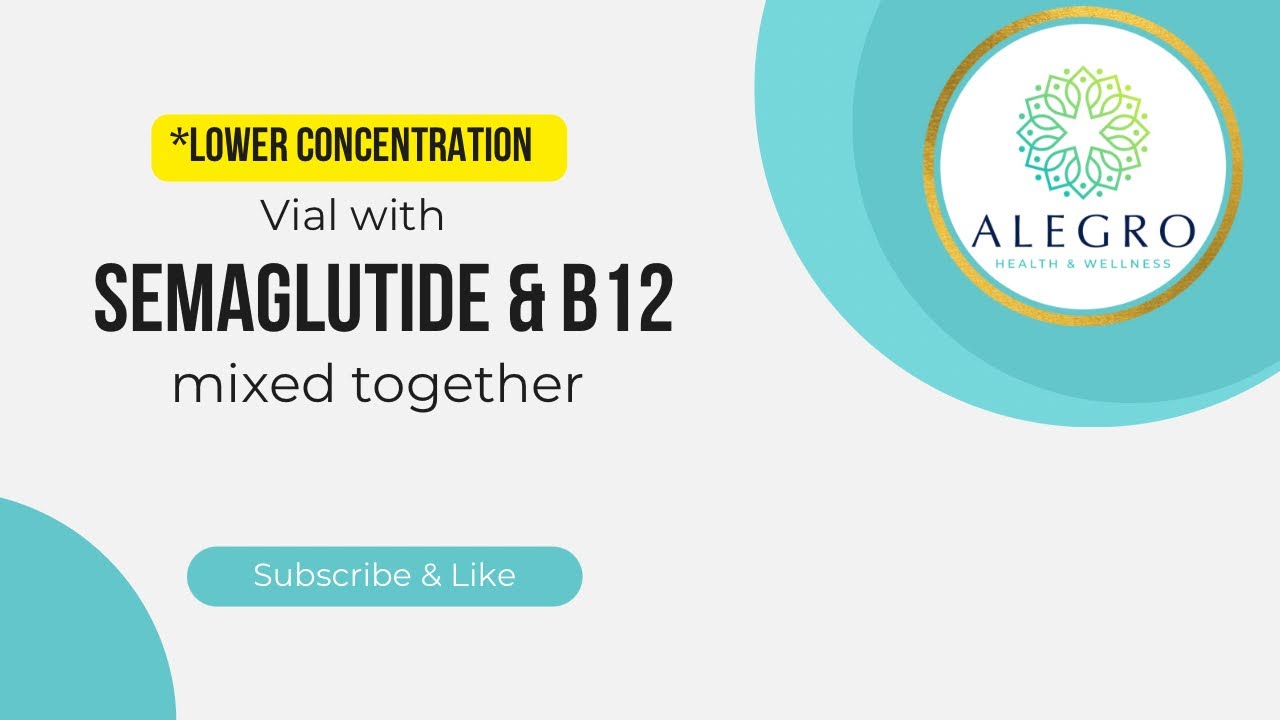 Semaglutide compounded with B12: lower concentration vial for starting doses