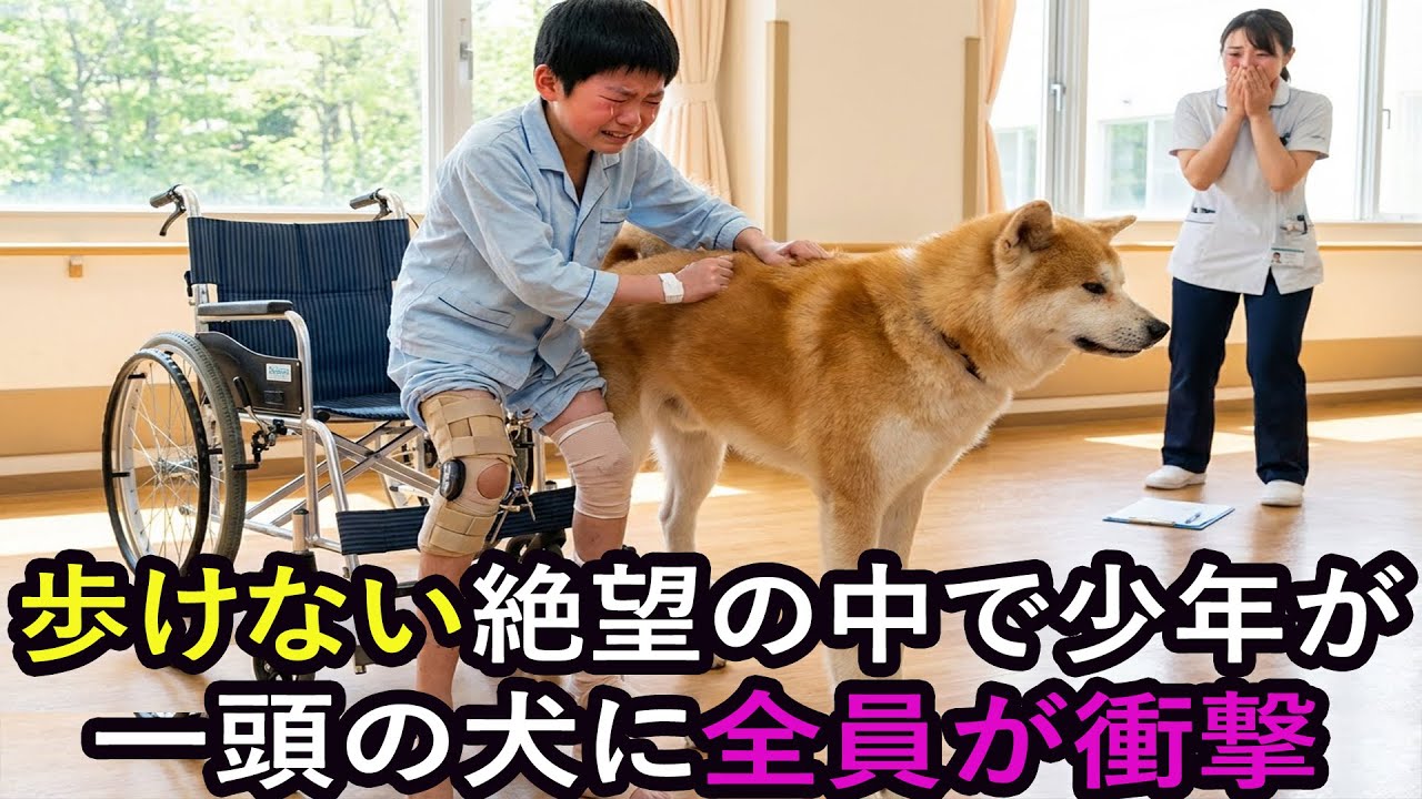 交通事故で歩けなくなった少年が秋田犬を迎えた翌週―リハビリ室で起きた奇跡にセラピストも涙