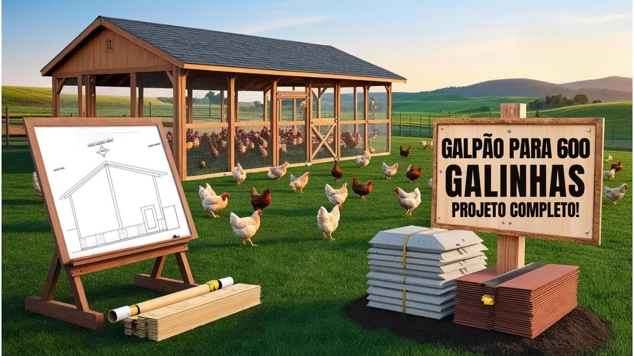 Como Construir um Galpão para 600 Galinhas Poedeiras PASSO A PASSO!