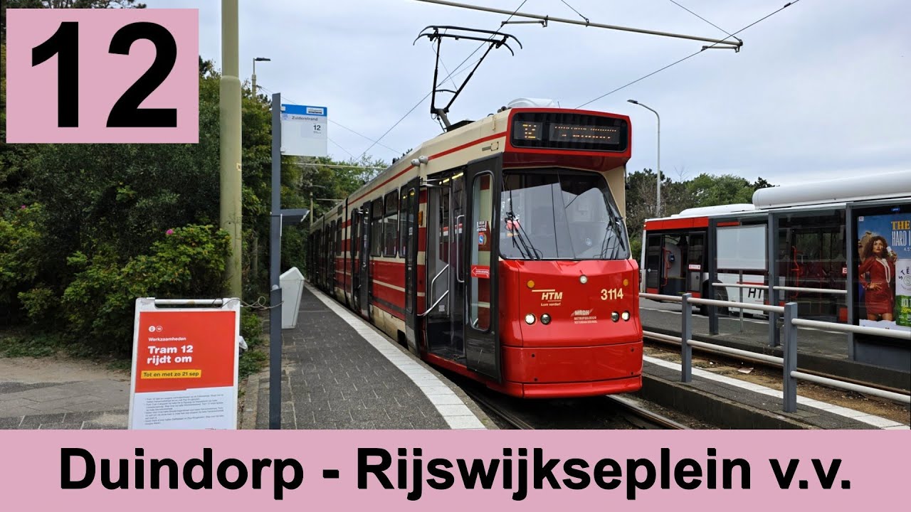 HTM lijn 12: Duindorp - Rijswijkseplein v.v. | Omleiding | HTM 3114 | 2025
