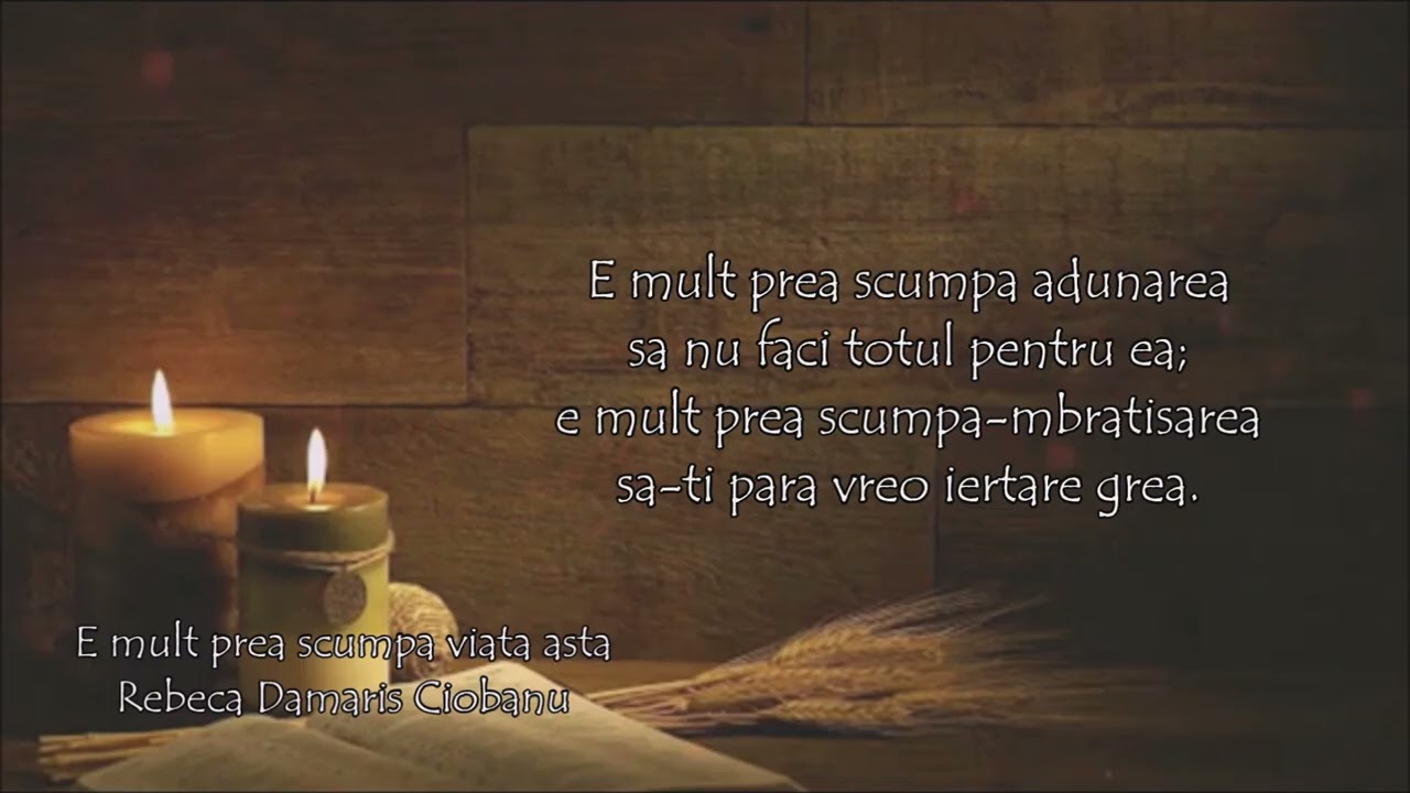 E mult prea scumpă viața asta - Rebeca Ciobanu
