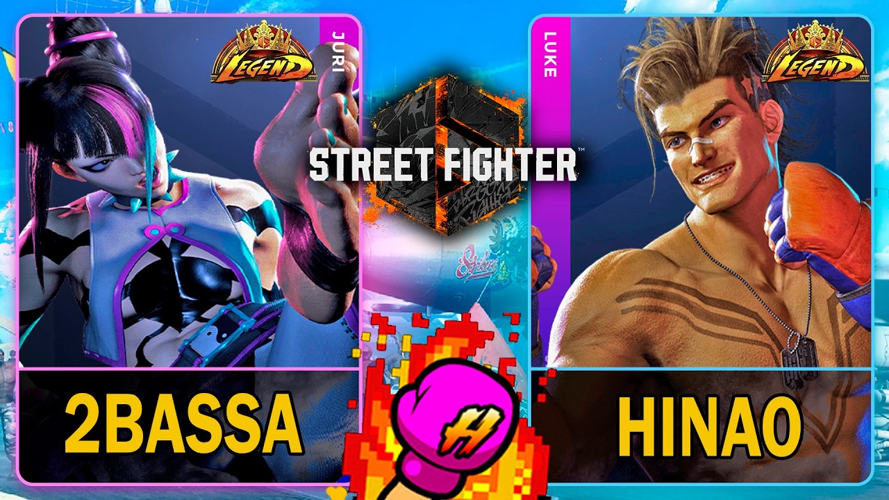 SF6 2Bassa (JURI) VS Hinao (LUKE)🥊Street Fighter 6🥊スト6🥊4K 60ᶠᵖˢ