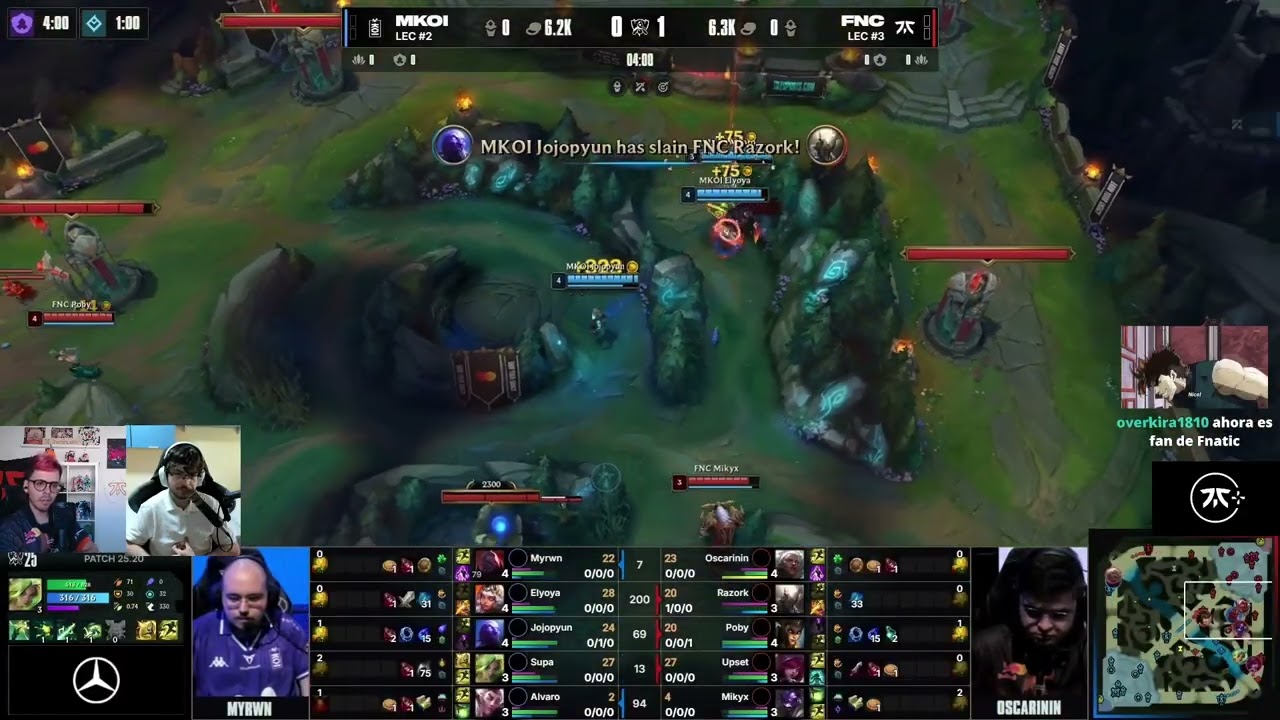 FNATIC VS MKOI A ELIMINACIÓN | VOD COMPLETO EN ESPAÑOL | WORLDS 2025