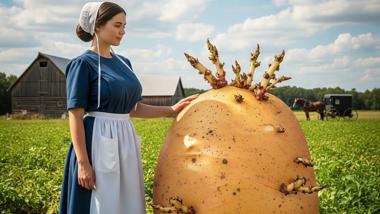 How do the Amish plant potatoes? Very large potatoes.