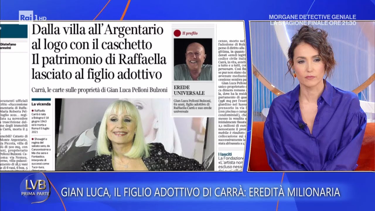 L'adozione in segreto di Gian Luca, figlio ed erede di Raffaella Carrà - La volta buona 18/03/2026