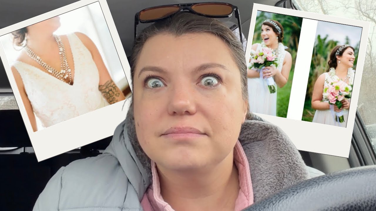 TRYING to declutter my wedding gown 