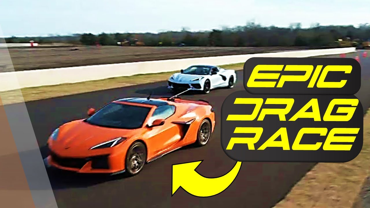 Z06 VS Stingray Drag Race! MUST SEE BATTLE of C8 Corvettes!