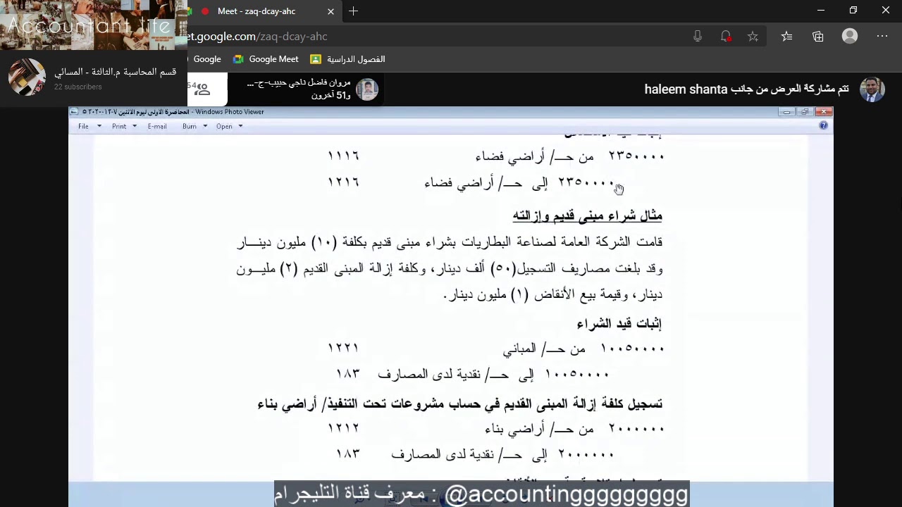 النظام المحاسبي الموحد - شراء الموجودات من السوق المحلي (د. حليم)