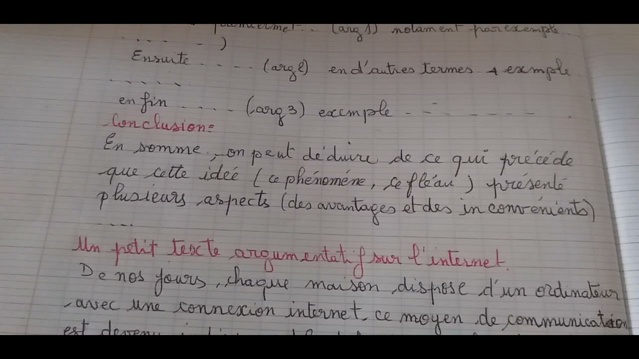comment écrire un texte argumentatif