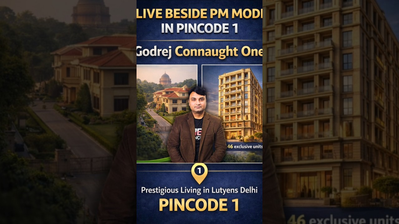 BECOME SH MODI JI'S NEIGHBOUR ? GODREJ CONNAUGHT ONE | INDIA&rsquo;S PINCODE 110001 #SHORTS #nri #hni