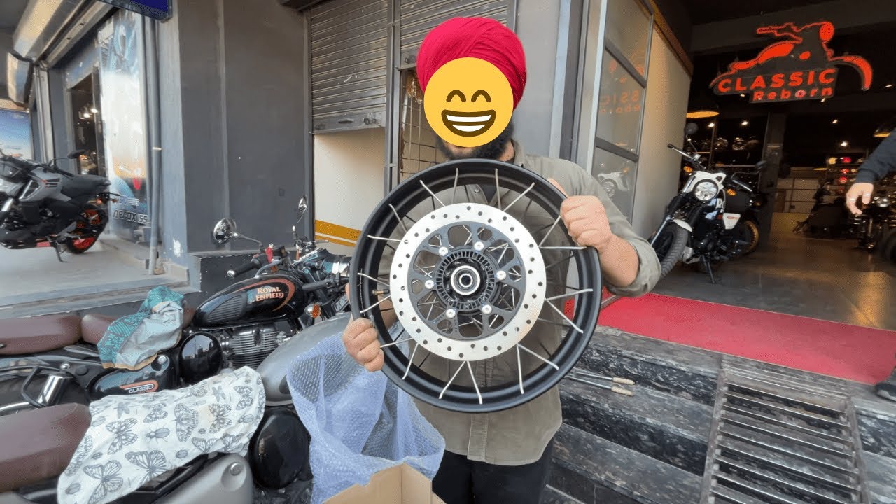 Finally😍 Tubeless Wheels installed on my RE Himalayan 450 | Waited so long for this..