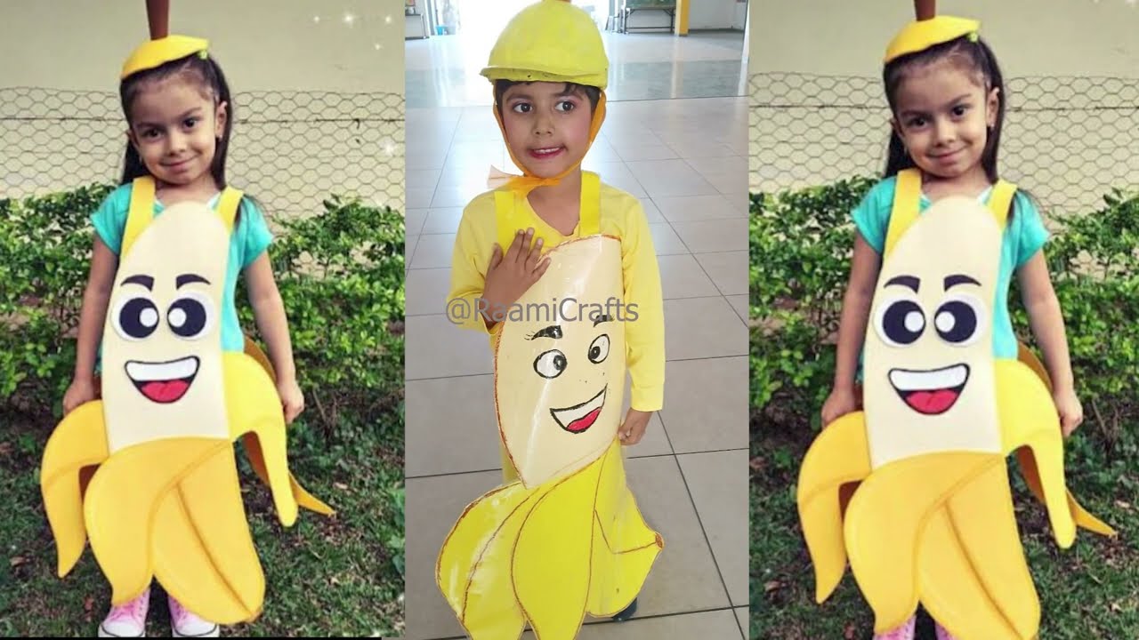 DIY Banana costume | DIY FRUITS Costume For Fancy Dress Competition | Fancy Dress Costume Ideas