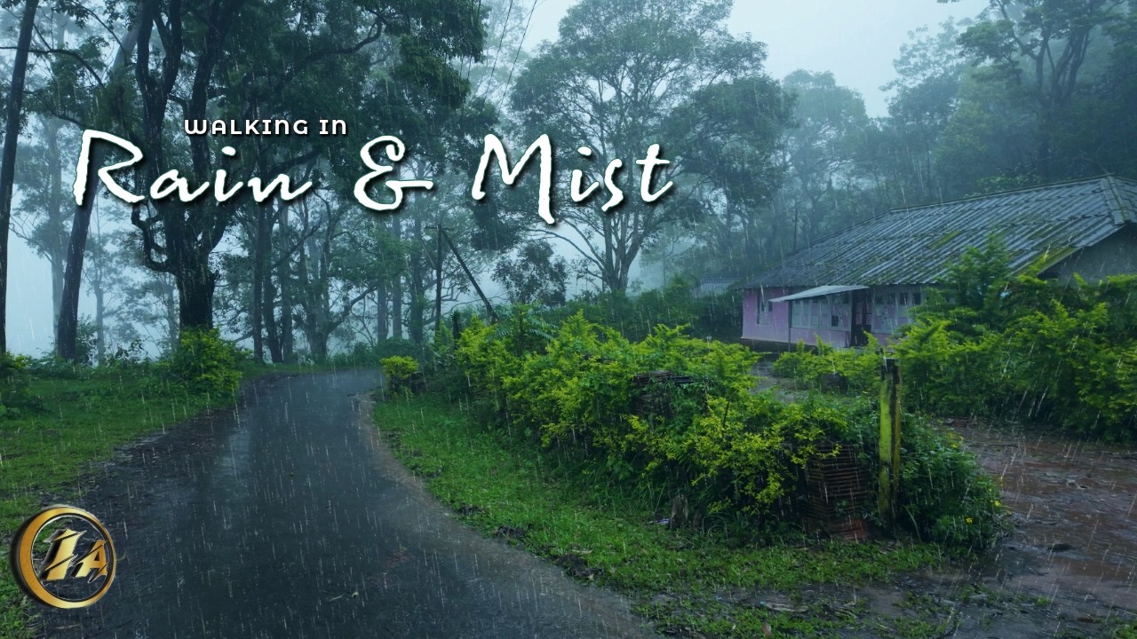 [ 4K ] Walking in Chilling Mist and Rain in Munnar | Relaxing Rainy Vibes | Relaxing ASMR Rain Walk
