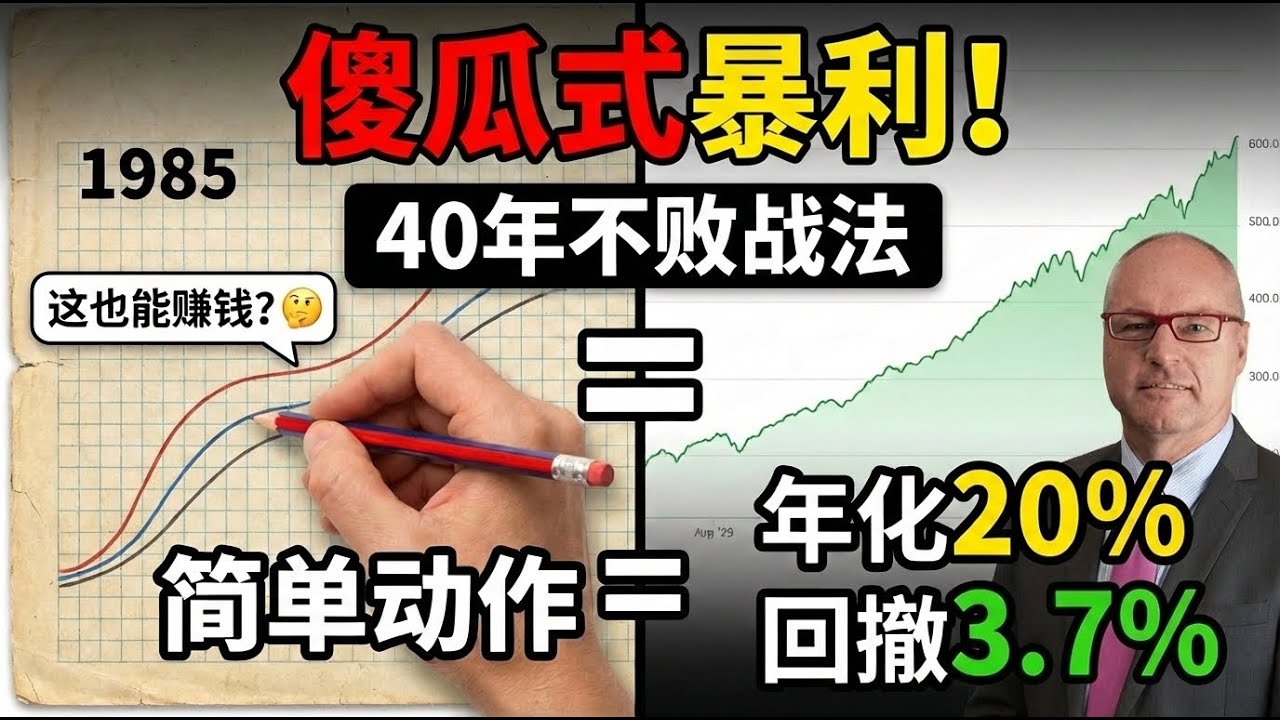 40年只用这一招！他把最笨的“画线法”做到年化20%，最大回撤仅3.7%？