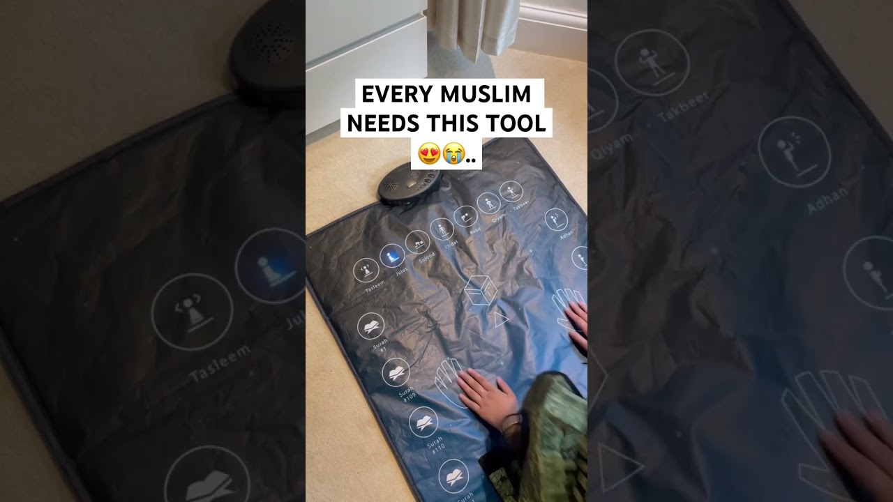 A LIGHT GUIDED PRAYER MAT😍😭 #interactiveprayermat #lightguidedprayermat #islam #mysalahmat #salah