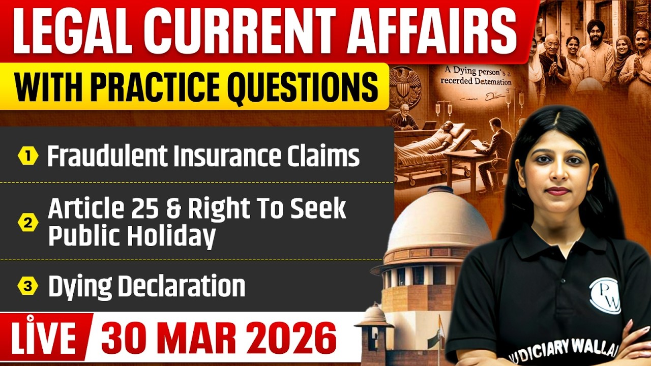 Legal Current Affairs Today | 30 March 2026 | Top Legal News | Judiciary/APO/APP |Judiciary By PW