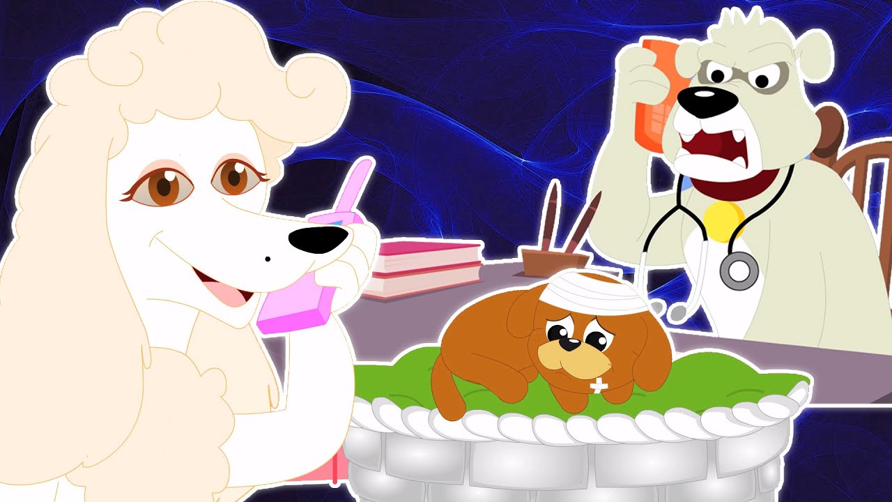 cinq chiots peu | Compilation | chansons d'enfants | Five Little Puppies Jumping On The Bed