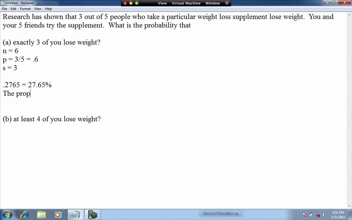 Calculating binomial probabilities on the TI 83/ TI 84 calculator