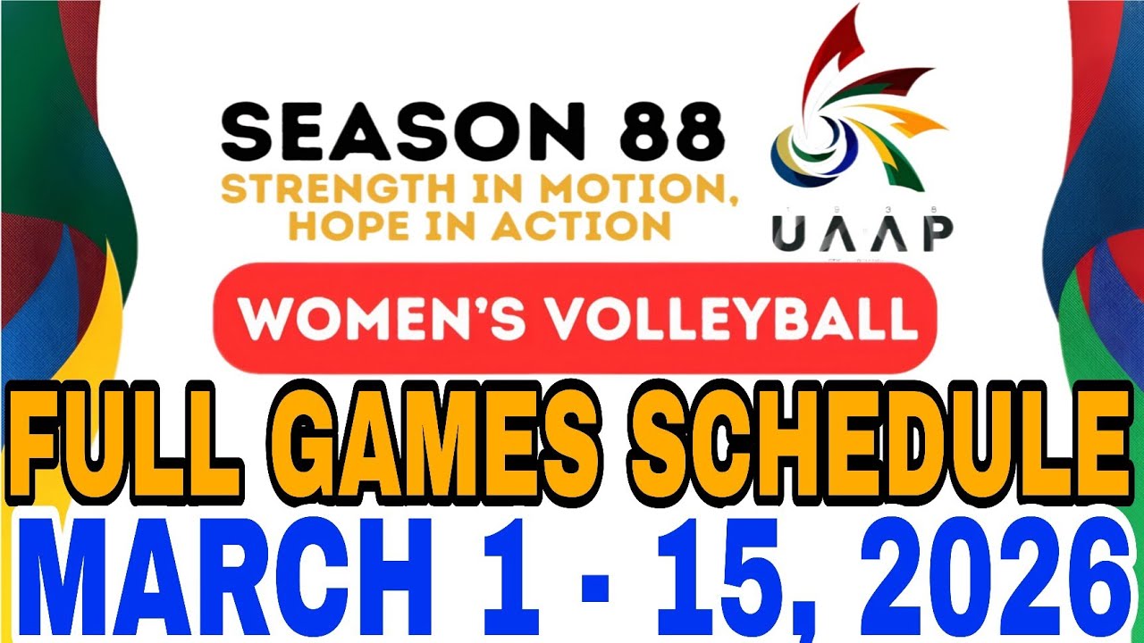 UAAP SEASON 88 FULL GAMES SCHEDULE | MARCH 1 - 15, 2026 | UAAP WOMEN'S VOLLEYBALL