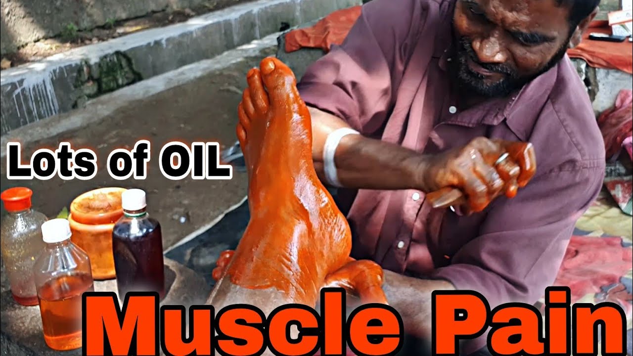 Havey Oil Painkiller Massage to Remove Muscle Pain - Smoke Master Jamsed Bhai - Asmr Street Barber