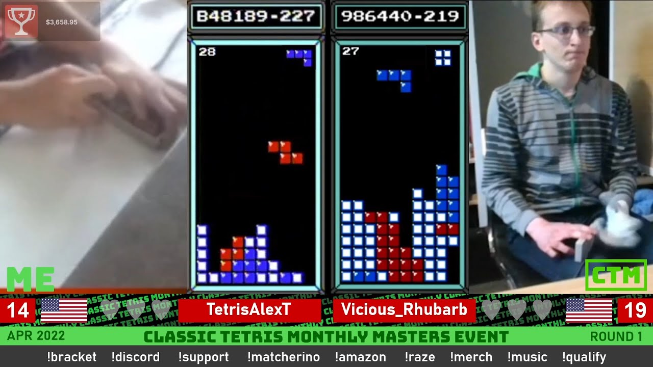 TAP WORLD RECORD?! Alex T, Rhubarb | Round 1 | Classic Tetris Monthly MEGA MASTERS