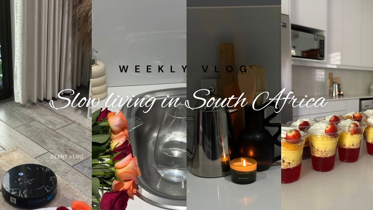 Slow living in Johannesburg| Silent vlog| Baking| Sushi buffet| Cleaning| Cozy days 🍂| Dessert 🍮 