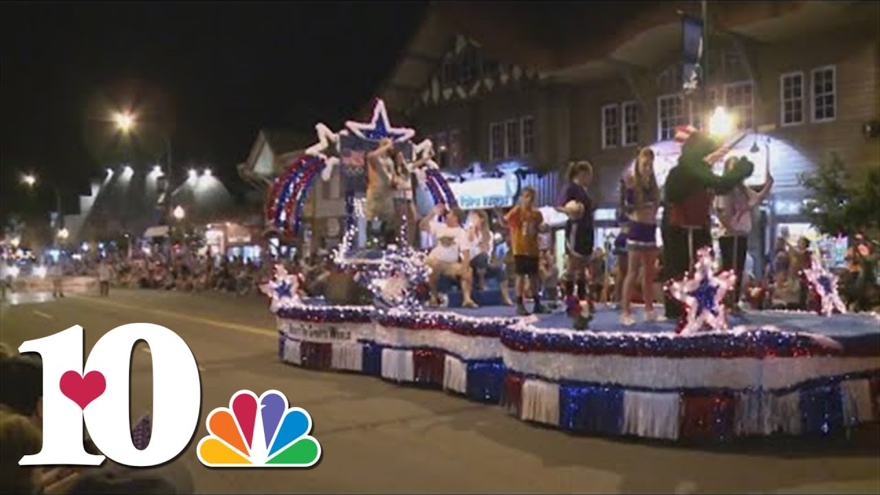 Midnight Parade kicks off with floats and festivities, marching through downtown Gatlinburg
