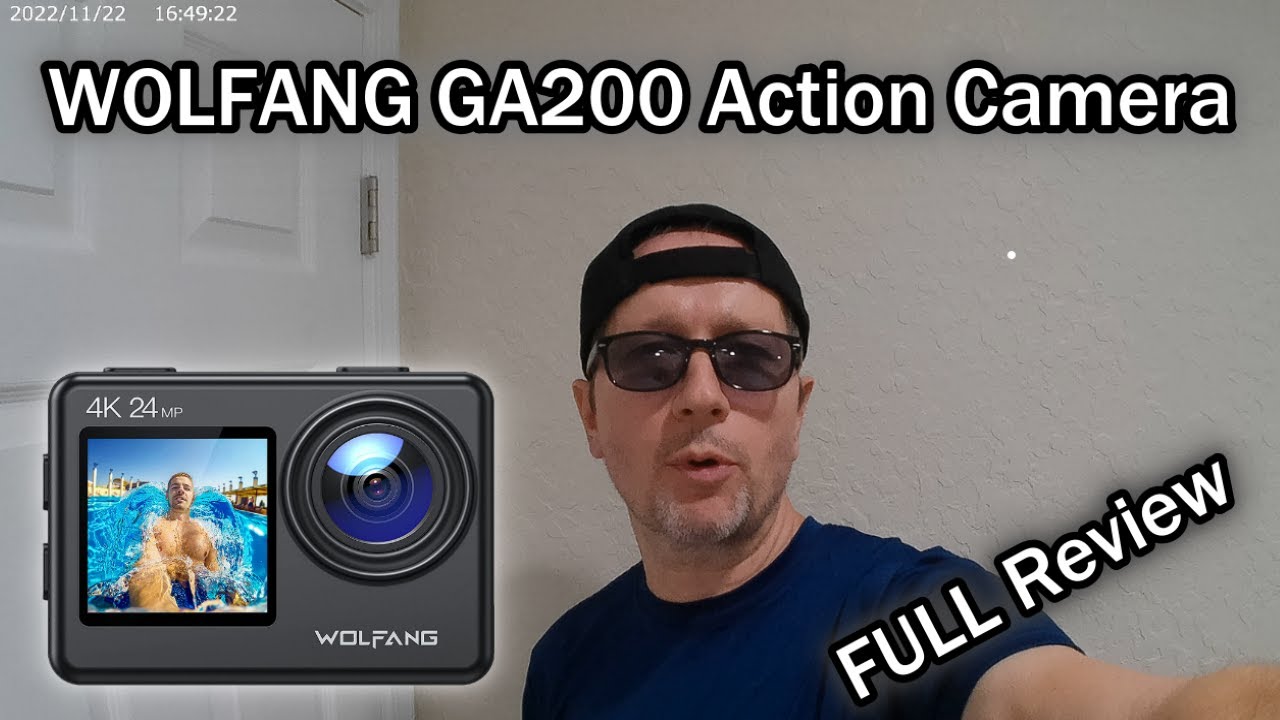 WOLFANG GA200 Action Camera, 4K, 24MP, Waterproof 40M, EIS Stabilization, Full Review And Tutorial