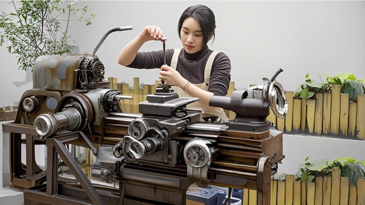 💡天才女孩修复50年前的老旧车床，配件严重缺失，技术难度大！Genius girl repaired an old lathe from 50 years ago！| 林果儿
