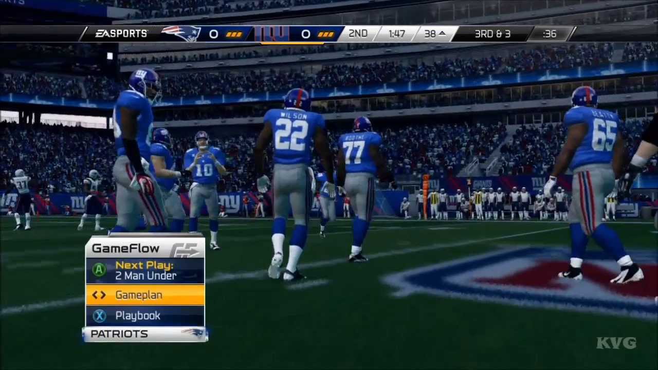 Madden NFL 25 - New York Giants  vs. New England Patriots Gameplay [HD]