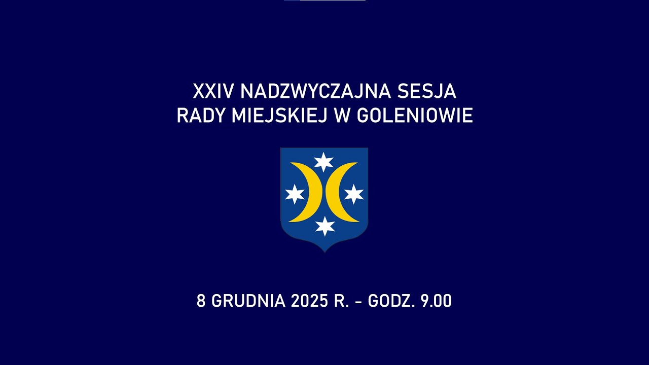 XXIV nadzwyczajna sesja Rady Miejskiej - 8 grudnia 2025 r.