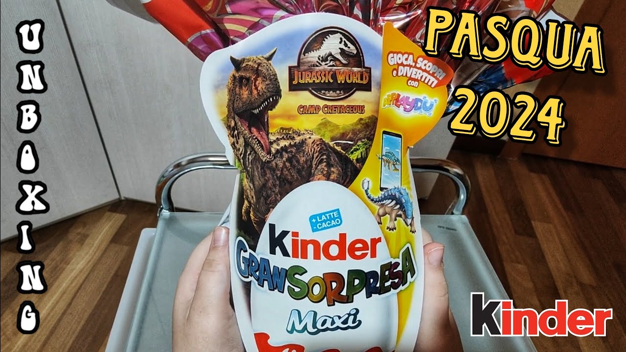 KINDER GRANSORPRESA MAXI JURASSIC WORLD CAMP CRETACEOUS PASQUA 2024 🦖