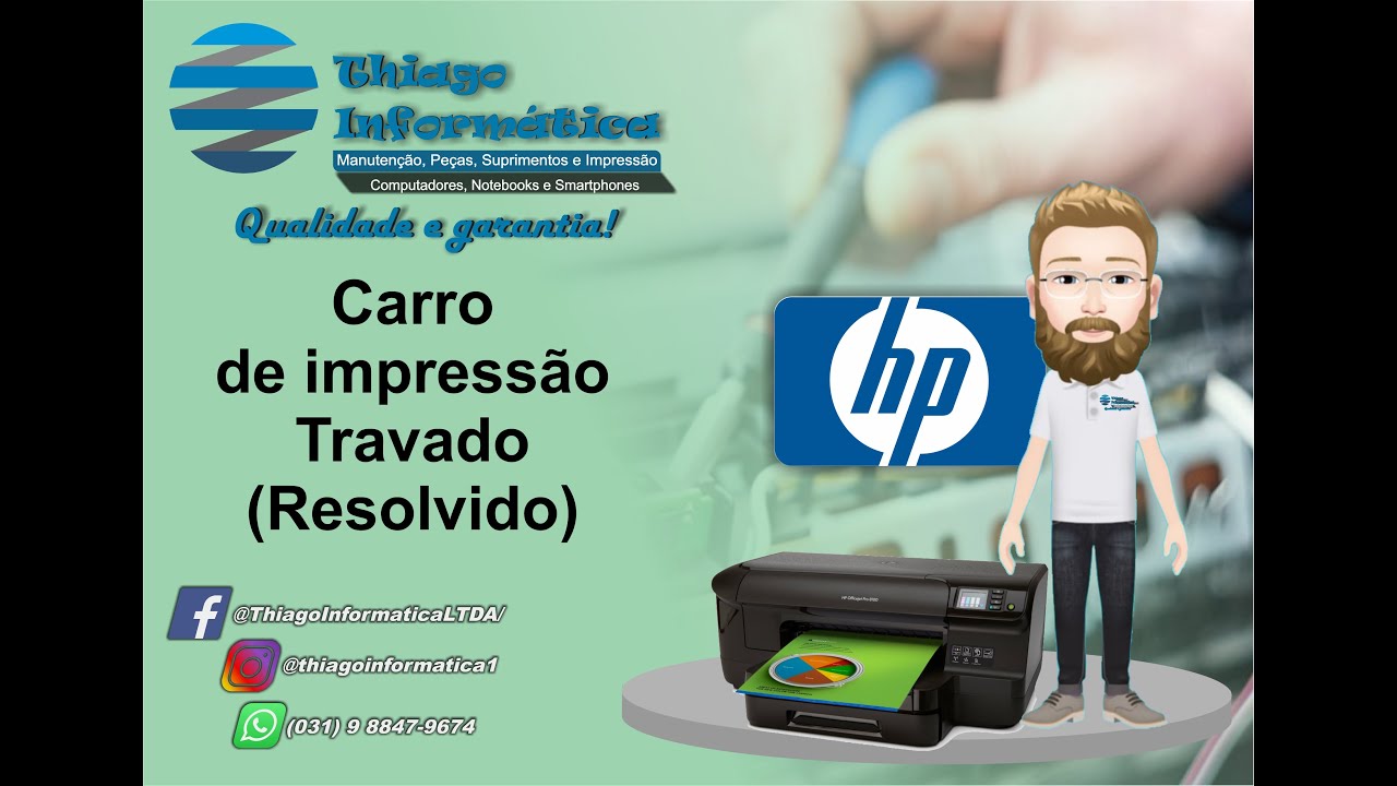 Carro de Impressão travando Impresora HP Officejet Pro 8100 (Resolvemos)