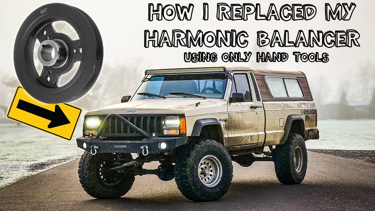 Демпфер крутильных колебаний Jeep 4.0 заменен ТОЛЬКО РУЧНЫМИ ИНСТРУМЕНТАМИ! Ремонт шкива коленчат...